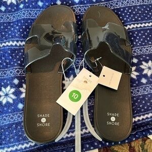 Shade And Shore (Target) Women’s Black Sandals Size 10 NWT